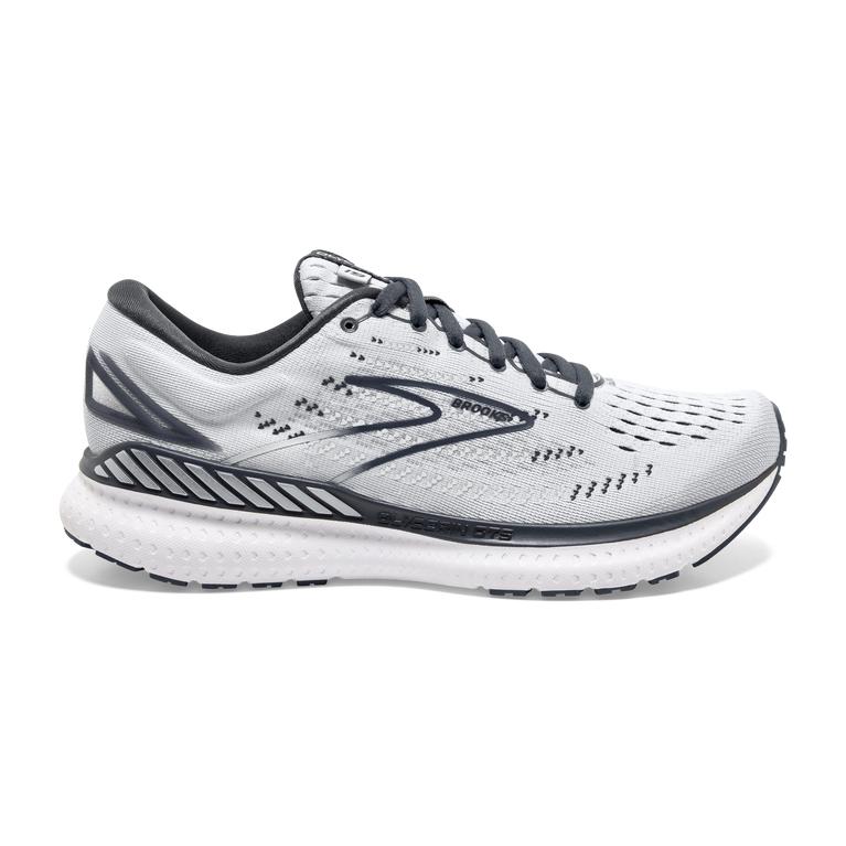 Brooks Glycerin GTS 19 Max-Cushion Road Running Shoes - Women's - Grey/Ombre/White (98736-HWOX)